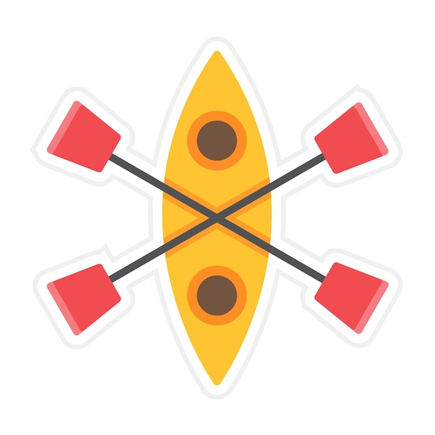 Imagen vectorial del icono del kayak Se puede utilizar para el transporte
