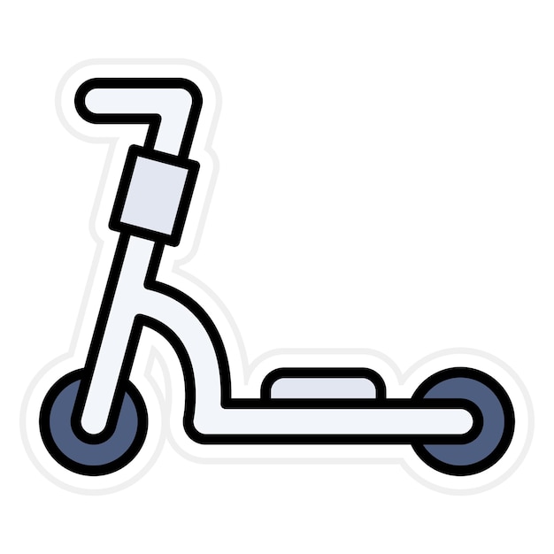 Imagen vectorial del icono de Kick Scooter Se puede utilizar para productos ecológicos