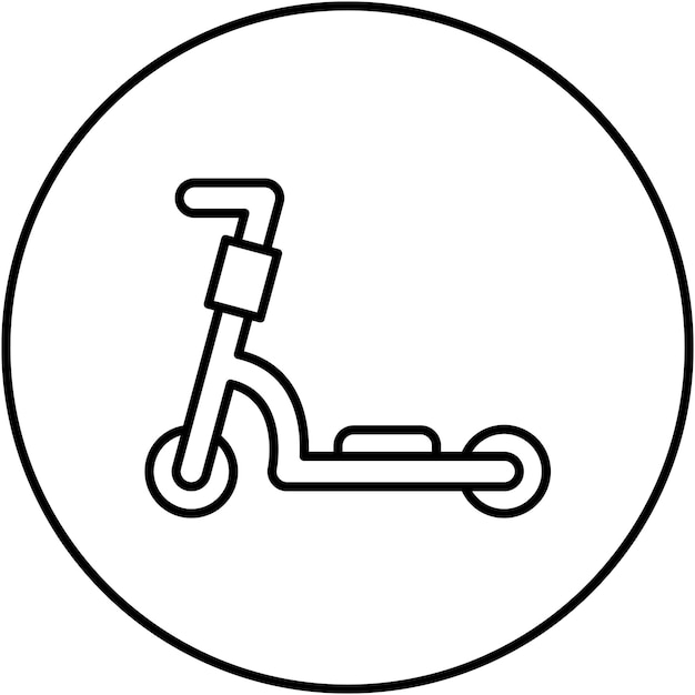 Imagen vectorial del icono de Kick Scooter Se puede utilizar para productos ecológicos