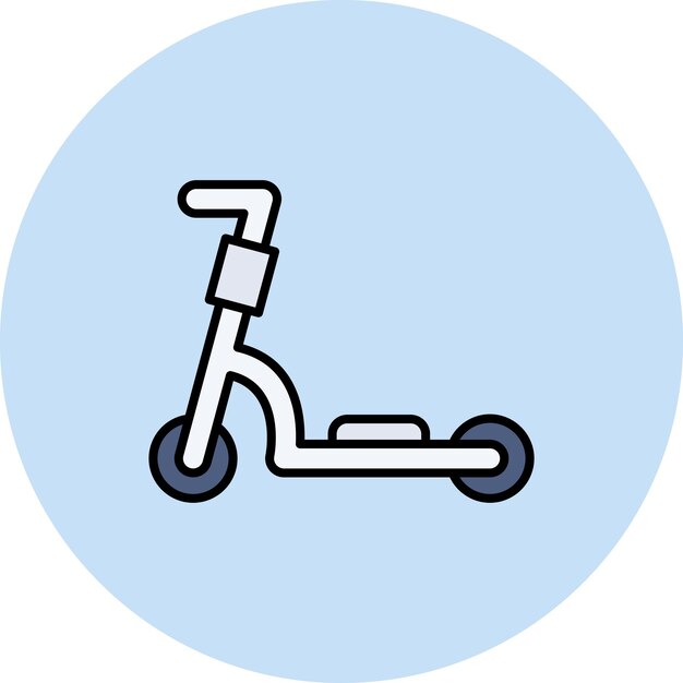 Imagen vectorial del icono de Kick Scooter Se puede utilizar para productos ecológicos