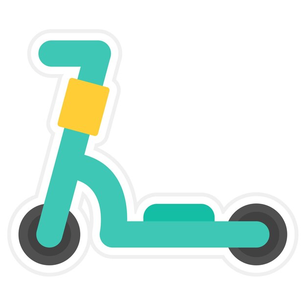 Imagen vectorial del icono de Kick Scooter Se puede utilizar para productos ecológicos