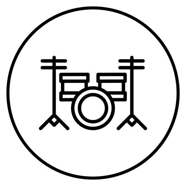 Imagen vectorial del icono del kit de batería Se puede usar para Rock and Roll