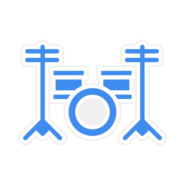 Imagen vectorial del icono del kit de batería Se puede usar para Rock and Roll