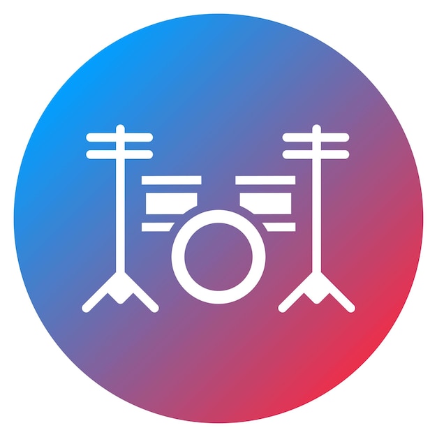 Imagen vectorial del icono del kit de batería Se puede usar para Rock and Roll