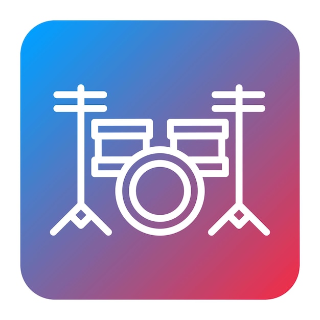 Imagen vectorial del icono del kit de batería Se puede usar para Rock and Roll
