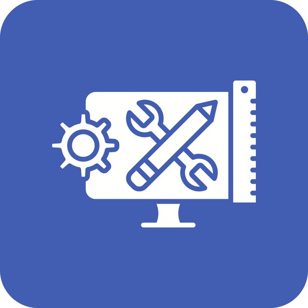 Imagen vectorial del icono del kit de herramientas Se puede utilizar para la programación informática