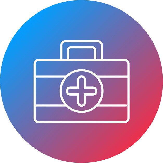 Imagen vectorial del icono del kit médico Se puede usar para el fútbol
