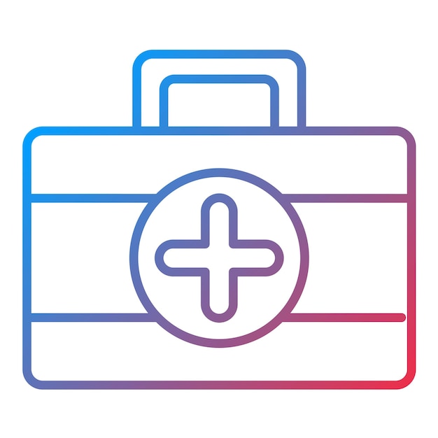 Imagen vectorial del icono del kit médico Se puede usar para el fútbol