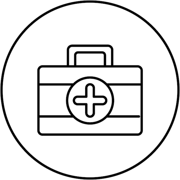 Imagen vectorial del icono del kit médico Se puede usar para el fútbol