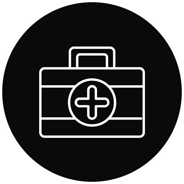 Imagen vectorial del icono del kit médico Se puede usar para el fútbol
