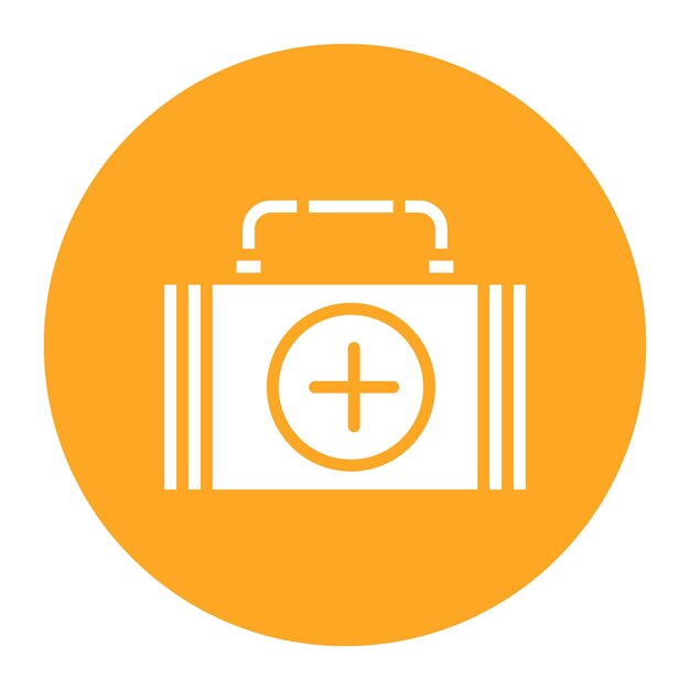 Imagen vectorial del icono del kit de salud Se puede usar para la peregrinación del Hajj