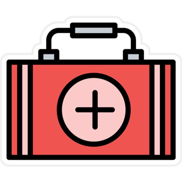 Imagen vectorial del icono del kit de salud Se puede usar para la peregrinación del Hajj