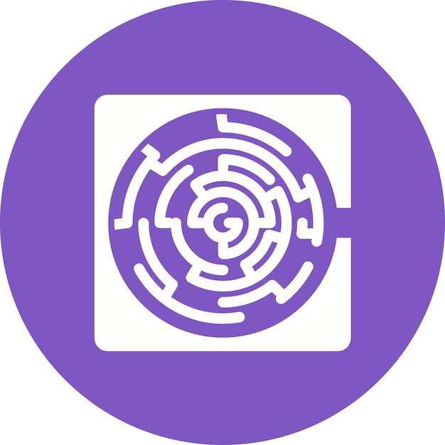 Imagen vectorial del icono del laberinto Se puede usar para Circo