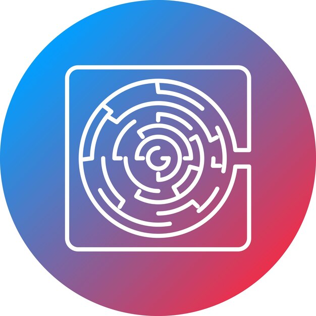 Imagen vectorial del icono del laberinto Se puede usar para Circo