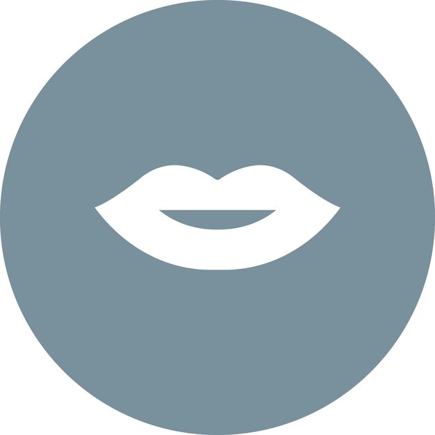 Imagen vectorial del icono de los labios azules Se puede utilizar para los síntomas de alergia