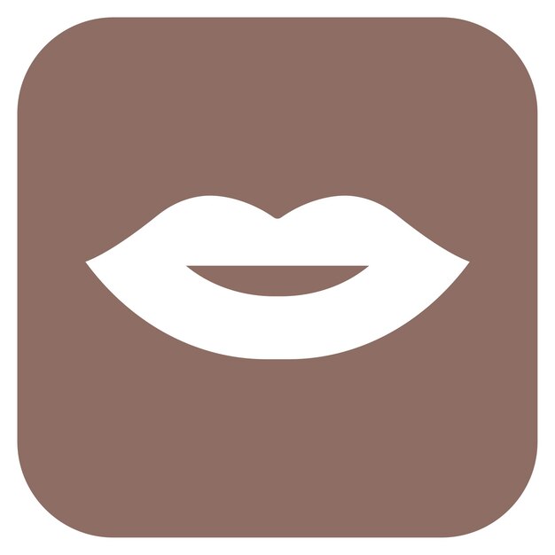 Imagen vectorial del icono de los labios azules Se puede utilizar para los síntomas de alergia