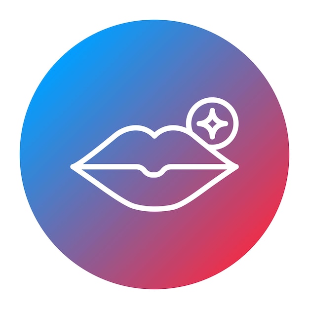 Imagen vectorial del icono de los labios Se puede utilizar para la protección solar