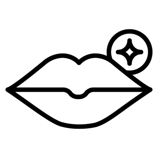 Imagen vectorial del icono de los labios Se puede utilizar para la protección solar