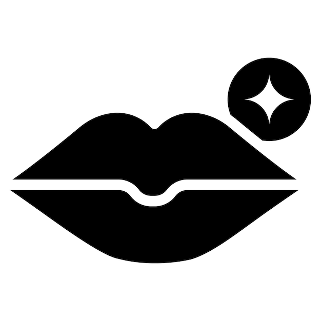 Imagen vectorial del icono de los labios Se puede utilizar para la protección solar