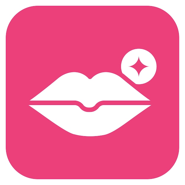 Imagen vectorial del icono de los labios Se puede utilizar para la protección solar