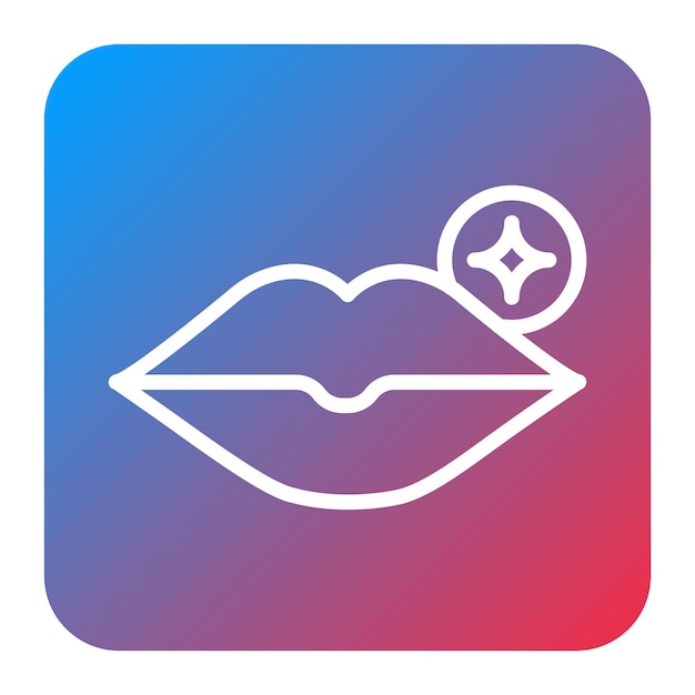 Imagen vectorial del icono de los labios Se puede utilizar para la protección solar