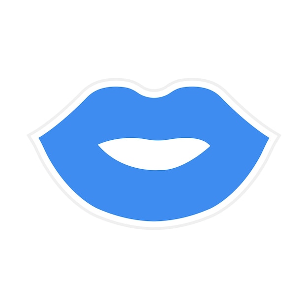 Imagen vectorial del icono de los labios Puede utilizarse para la dermatología