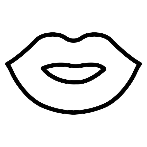 Imagen vectorial del icono de los labios Puede utilizarse para la dermatología