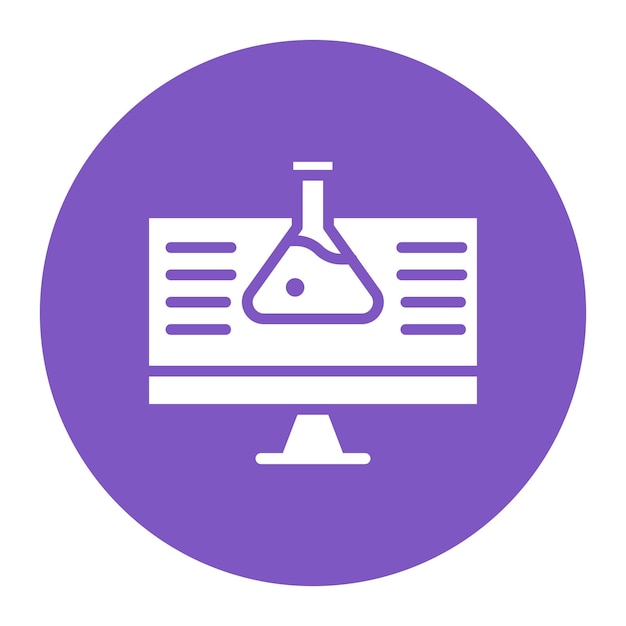 La imagen vectorial del icono del laboratorio virtual se puede utilizar para el laboratorio
