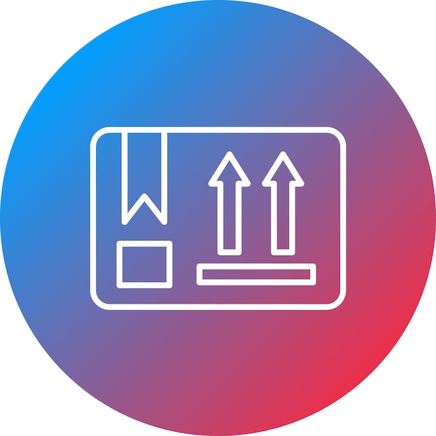 Imagen vectorial del icono del lado de arriba del paquete Se puede utilizar para la entrega y la logística