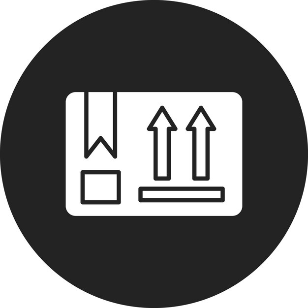 Imagen vectorial del icono del lado de arriba del paquete Se puede utilizar para la entrega y la logística
