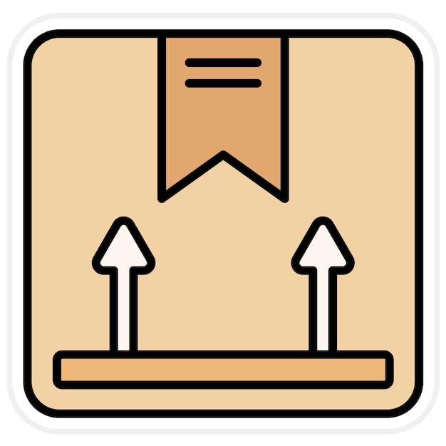 Esta imagen vectorial del icono de lado arriba se puede utilizar para la logística