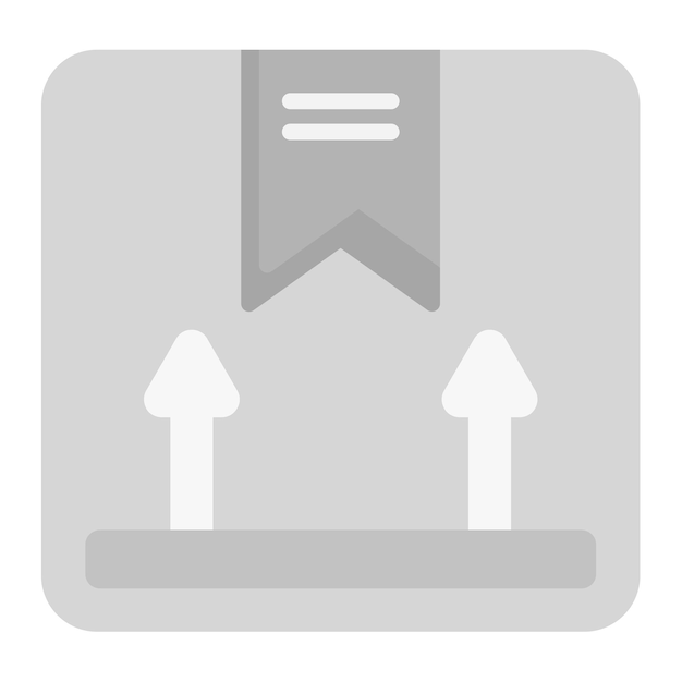 Esta imagen vectorial del icono de lado arriba se puede utilizar para la logística