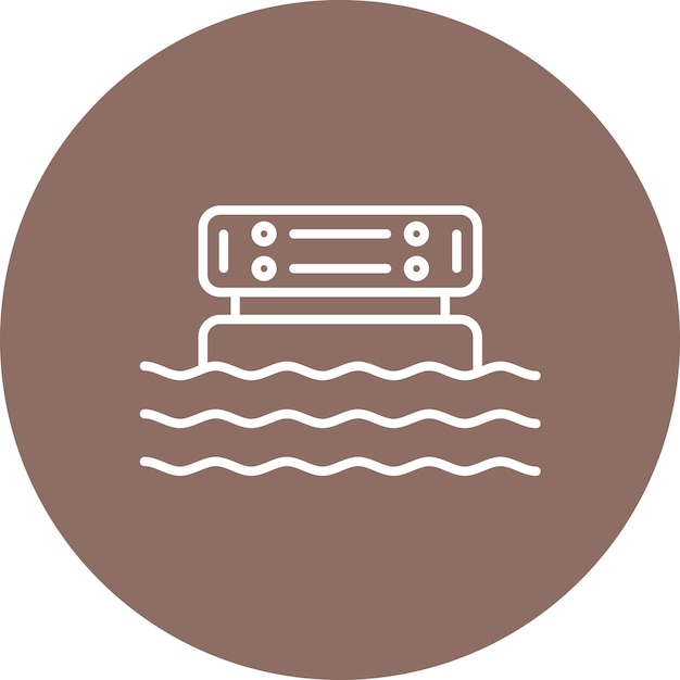 La imagen vectorial del icono del lago de datos se puede utilizar para Big Data