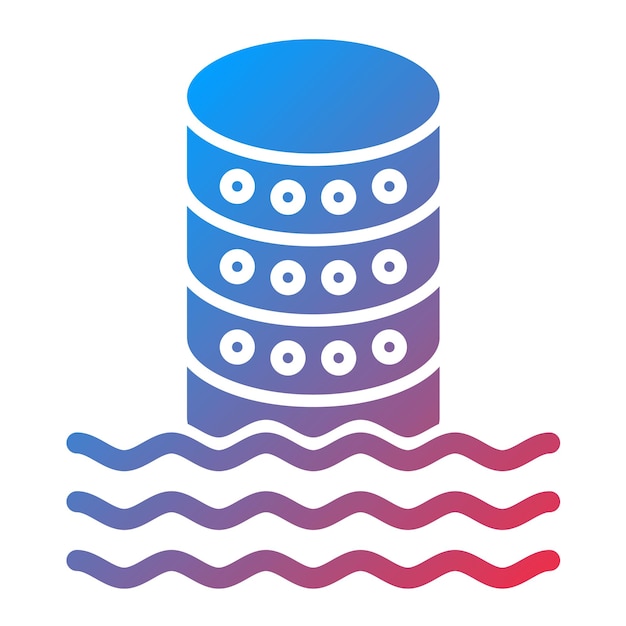 La imagen vectorial del icono del lago de datos se puede utilizar para No Código