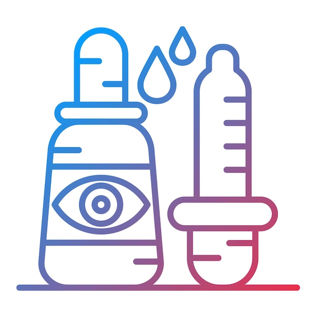La imagen vectorial del icono de las lágrimas artificiales se puede utilizar para el optometrista