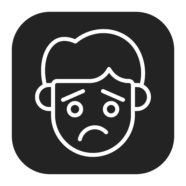 Imagen vectorial de icono lamentable Se puede usar para emociones humanas