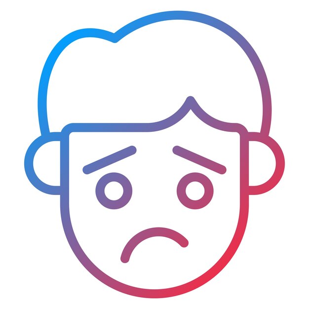 Imagen vectorial de icono lamentable Se puede usar para emociones humanas