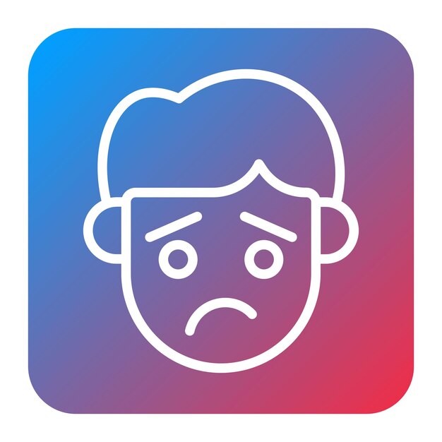 Imagen vectorial de icono lamentable Se puede usar para emociones humanas