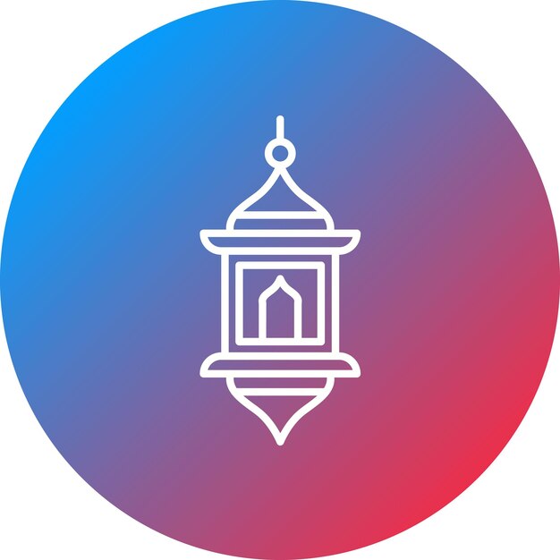 Imagen vectorial de icono de lámpara árabe Se puede usar para el Ramadán