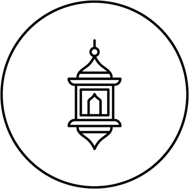 Imagen vectorial de icono de lámpara árabe Se puede usar para el Ramadán