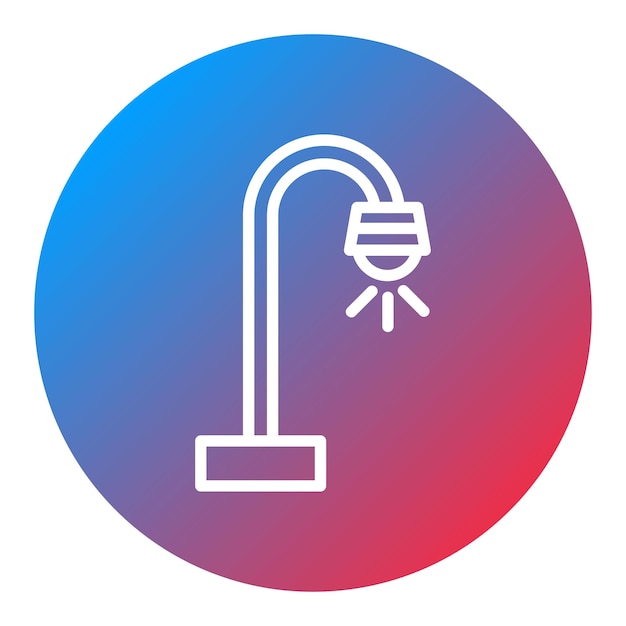 Imagen vectorial del icono de la lámpara de calle Se puede utilizar para la iluminación