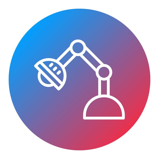Imagen vectorial del icono de la lámpara de escritorio Se puede utilizar para la iluminación