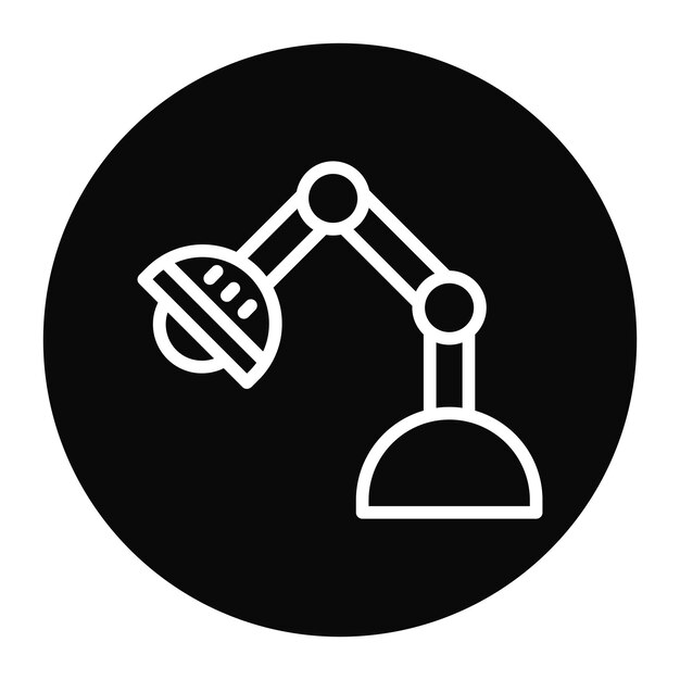 Imagen vectorial del icono de la lámpara de escritorio Se puede utilizar para la iluminación