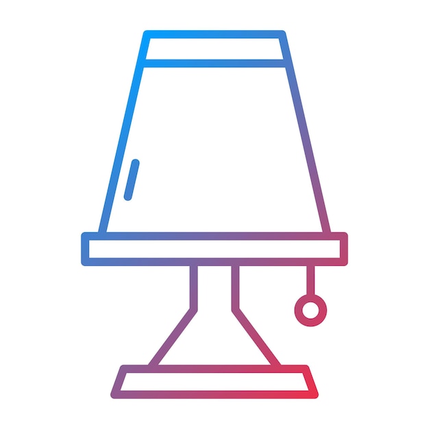 Imagen vectorial del icono de la lámpara de escritorio Se puede utilizar para papelería de oficina