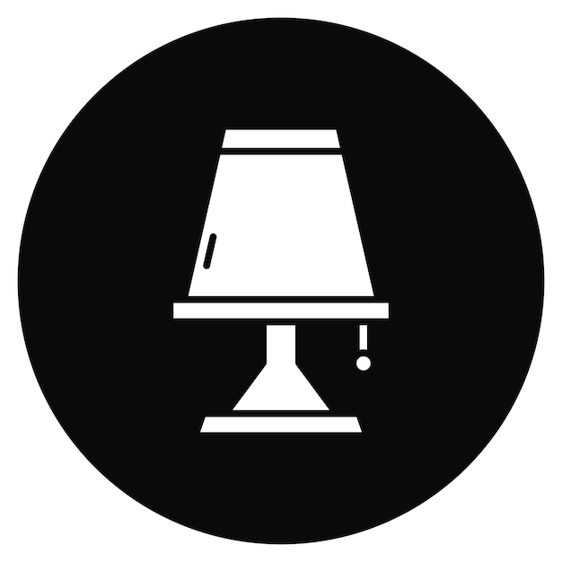Imagen vectorial del icono de la lámpara de escritorio Se puede utilizar para papelería de oficina