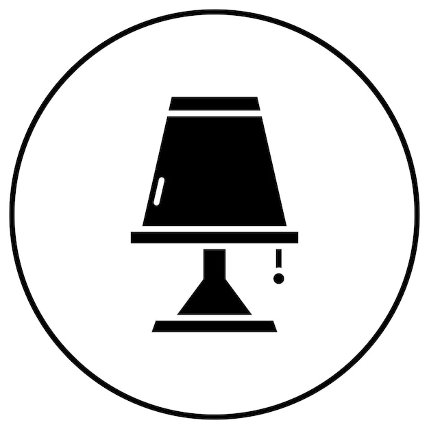 Imagen vectorial del icono de la lámpara de escritorio Se puede utilizar para papelería de oficina