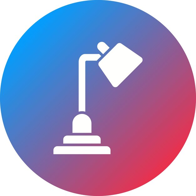 Imagen vectorial del icono de la lámpara de mesa Se puede utilizar para dispositivos electrónicos