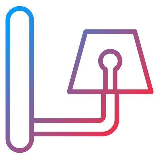 Imagen vectorial del icono de la lámpara de pared Se puede utilizar para la iluminación