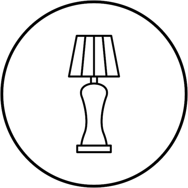 Imagen vectorial del icono de la lámpara de piso Se puede utilizar para interiores
