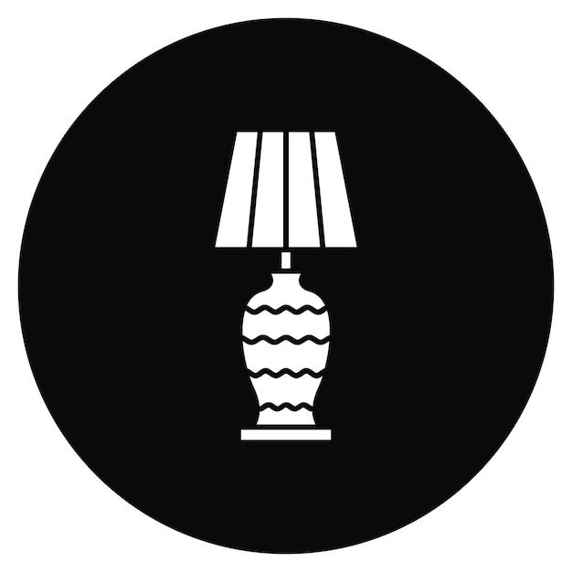 Imagen vectorial del icono de la lámpara Se puede utilizar para interiores